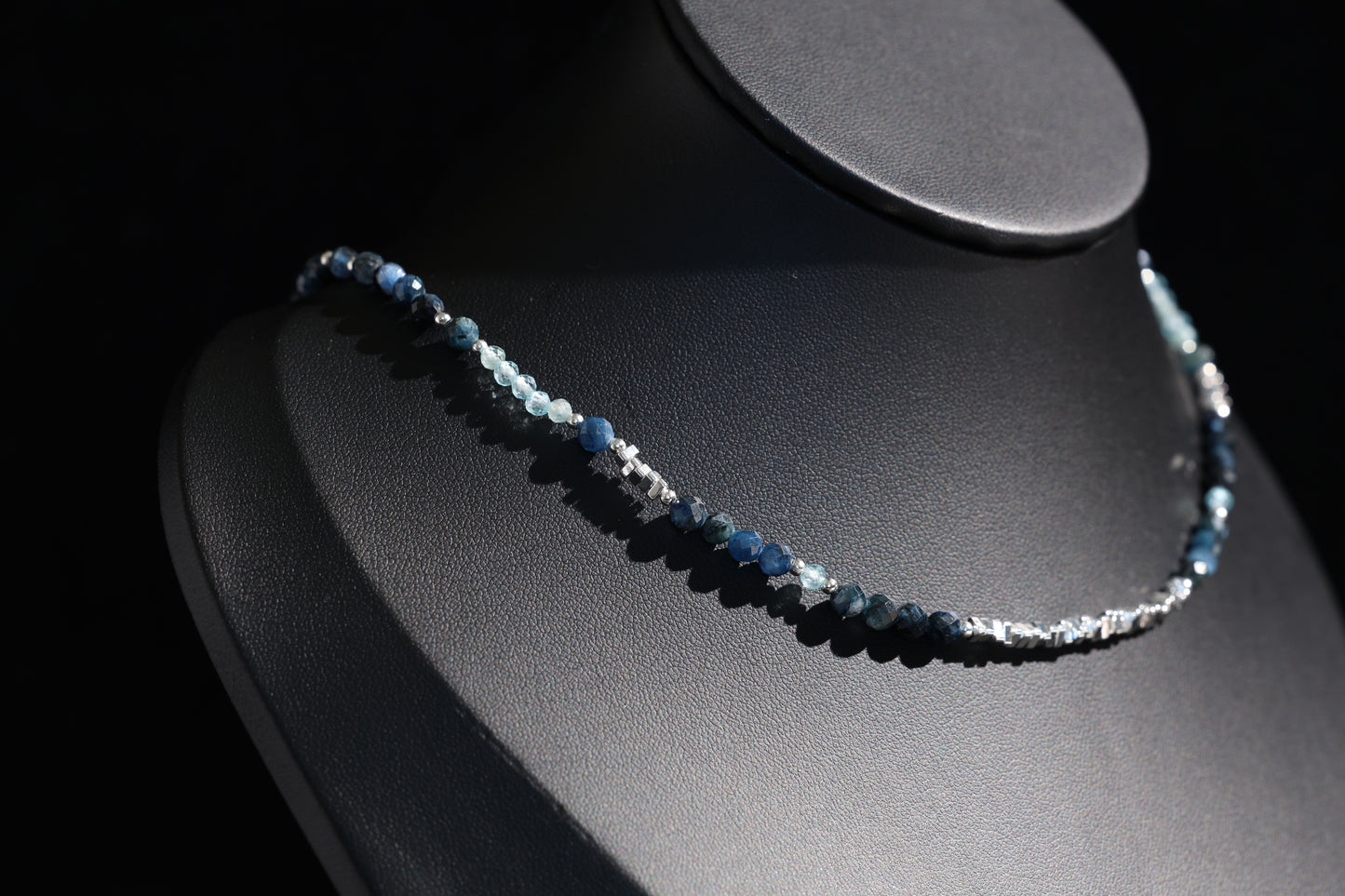 Natural Blue Kyanite 丨 Blue Topaz Necklace