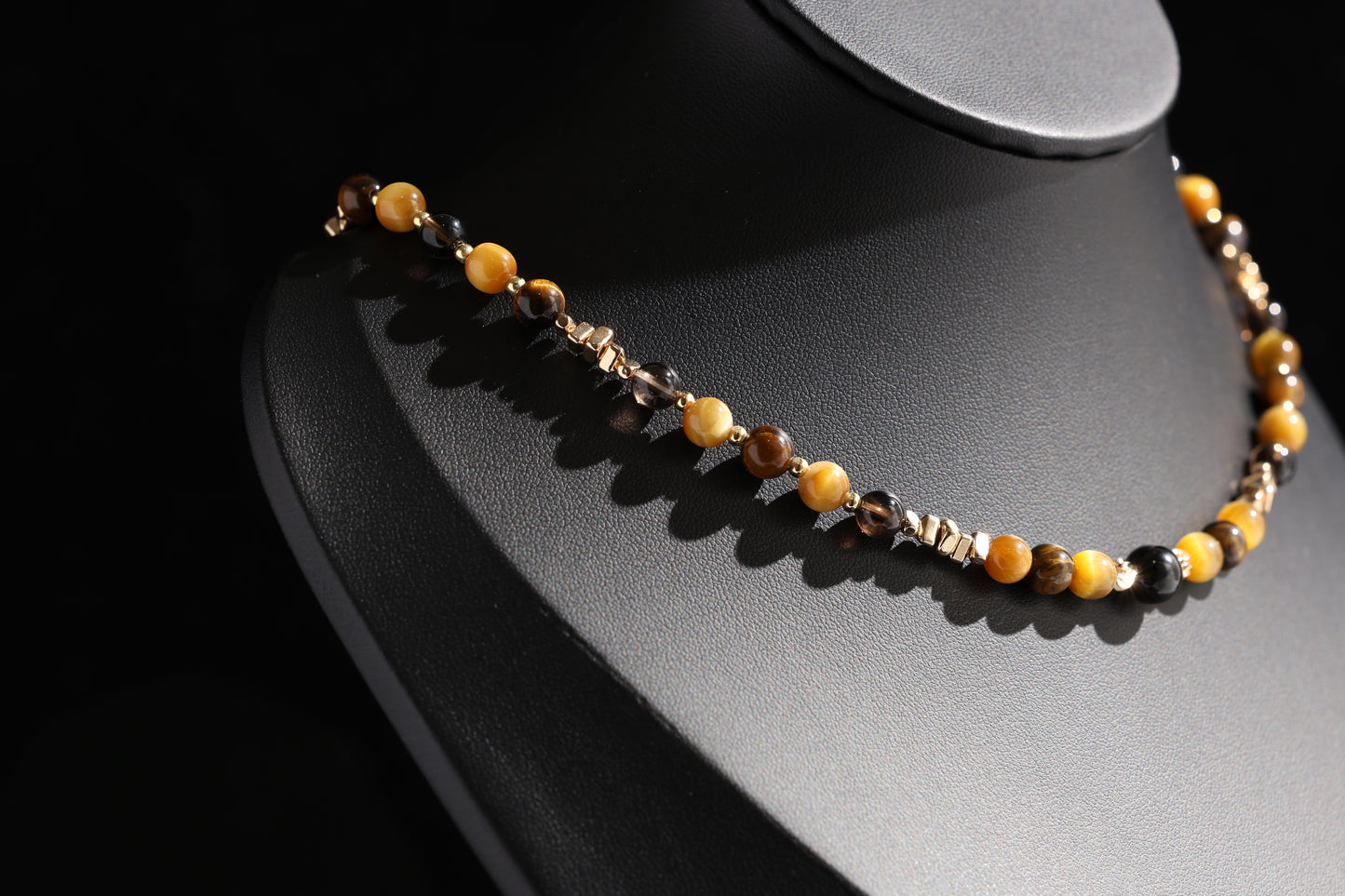 Natural Smoky Quartz 丨Tiger’s Eye Necklace
