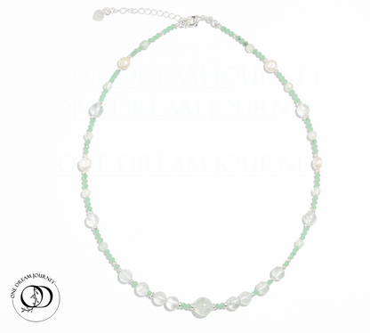 Natural Prasiolite 丨 Chrysoprase Chokers Necklace