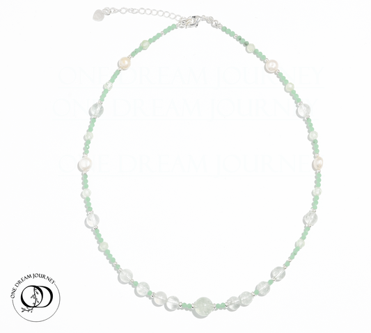 Natural Prasiolite 丨 Chrysoprase Chokers Necklace