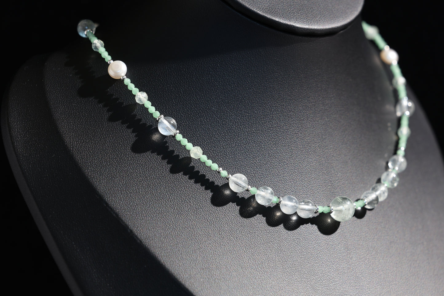 Natural Prasiolite 丨 Chrysoprase Chokers Necklace