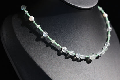 Natural Prasiolite 丨 Chrysoprase Chokers Necklace