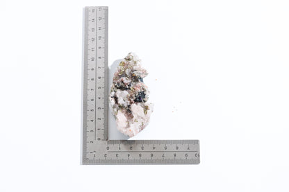 Bornite on Chalcopyrite with Red Quartz and Pyrite Specimen - Brazil