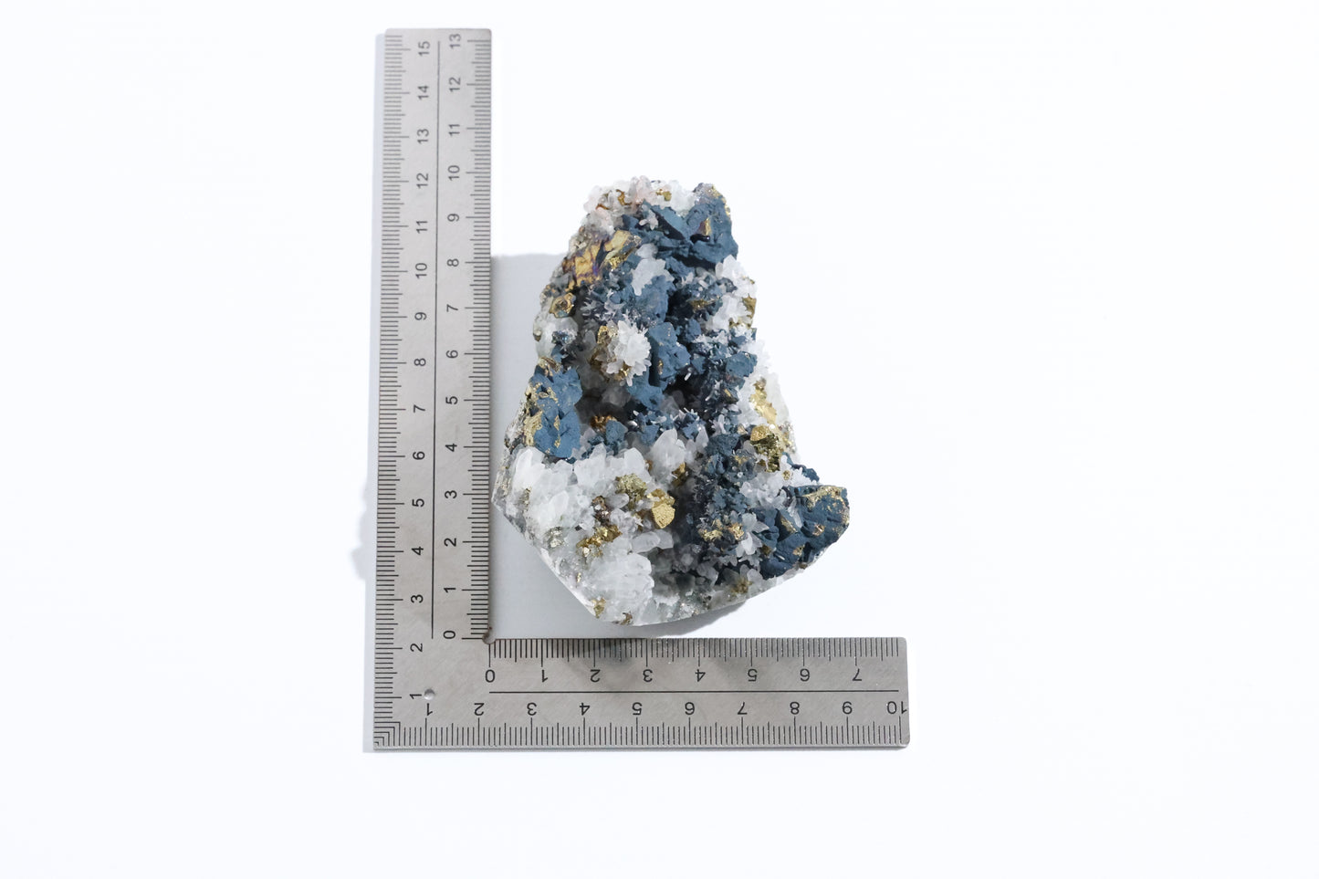 Bornite on Chalcopyrite with Quartz and Pyrite Specimen - Brazil